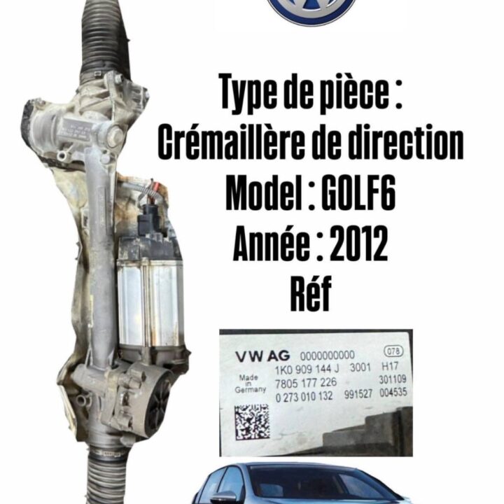 Crémaillère de direction golf 6 année 2012